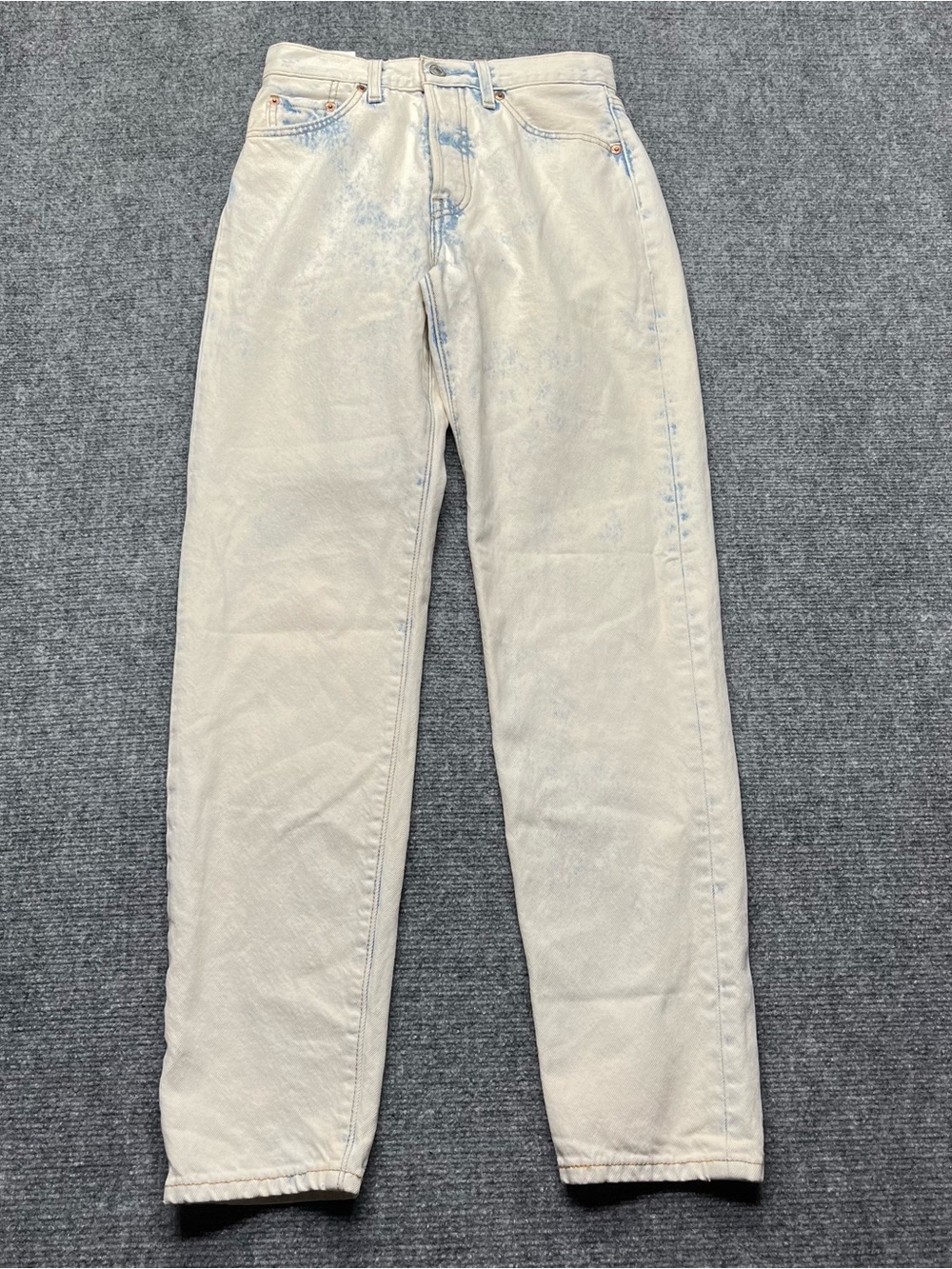 Levis Premium Jeans Womens 25x31 Blue 501 '81 Acid Wash High Rise Tapered NEW